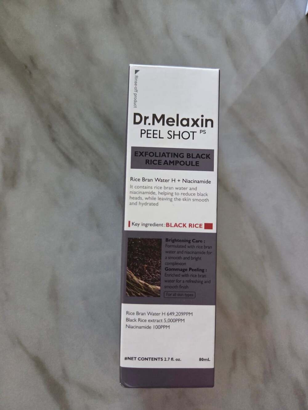 Dr.Melaxin Peel Shot Exfoliating Black Rice Ampoule 80ml